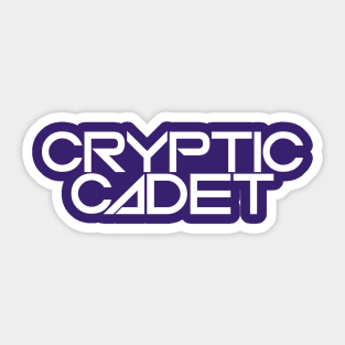 Cryptic Cadet (white lettering) Sticker